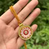 Collar de Girasol con Carácter de Fortuna Chapado en Oro Giratorio con un Colgante de Brújula Giratoria Cadena para Suéter Tótem