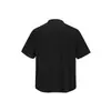 Yidao Vintage 2026 Verão Nova Tendência Estilo Japonês Texturizada Gola Semi-Alta Básica Solta Casual Manga Curta Camiseta para Homens