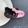 Lindo pasador de pelo de gato rojo con lazo de felpa, adecuado para niñas, pinza BB para el flequillo, para lavarse la cara