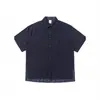 Camisa de Manga Corta para Hombre Nanxia Verano Nuevo Estilo Japonés Moderna Versátil Solapa Media Manga Fresca Ropa de Trabajo Chaqueta Moderna