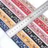 1,2cm Colorido Estilo Étnico Bordado Feito à Mão DIY Fita de Laço Acessório de Cabelo Adorno de Cabeça Fantasia de Performance Hanfu