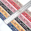 Fita Colorida Floral de Tricô Retrô de 1cm para Laços Artesanais DIY, Flores, Decoração de Roupas e Embalagens