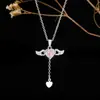 Nuevo estilo ins collar de plata joyería mujeres no se decolora simple alto sentido titanio acero collar mujeres fabricantes venta al por mayor