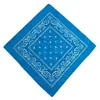 Turbante de algodón grueso de 55 cm con diseño de flor de anacardo europeo y americano, bufanda triangular deportiva para exteriores, gorra deportiva cuadrada de algodón hip hop