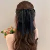 Pinza de Clip con Lazo de Malla y Gypsophila para Bebé, Pasador de Pelo de Gama Alta para Cola de Caballo Baja, Accesorios para el Cabello en la Parte Posterior de la Cabeza