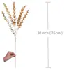 Folhas Douradas Flores de Simulação Arranjo de Casamento Decoração Flores Artificiais Folhas Douradas Frutas Vermelhas Fruta da Fortuna Folhas de Eucalipto em Leque Enfeites