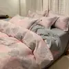 Colección nueva 2026: Juego de ropa de cama de cuatro piezas, 100% algodón, engrosado, cepillado y estampado, que incluye una funda de edredón, una sábana plana y una sábana ajustable