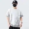 Camiseta de Secagem Rápida Tamanho Grande 2026, Top Masculino de Seda Gelada Macio e Confortável, Respirável, Simples e Fashionável com Gola Redonda para Homens