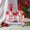 Bolsa de Manzana Navideña Bolsa para Empaquetar Regalo de Manzana para Nochebuena Bolso Pequeño de Regalo para Niños Bolsa de Lona para Dulces Bolsa de Dulces para Boda