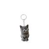 Llavero de gato esmoquin blanco y negro acrílico, diseño de doble cara, adorno para llavero de mascota, adecuado para mochila
