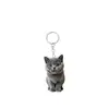 Llavero de Gato Esmoquin Blanco y Negro Acrílico Diseño Doble Cara Adorno para Llavero de Mascota, Adecuado para Mochilas