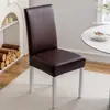 Capas de cadeira de couro de comprimento médio, cor sólida, adequadas para uso doméstico, duráveis e resistentes a manchas, à prova de gatos e à prova de poeira, disponíveis para atacado