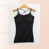 Invierno Sin Costuras Nuevo Simple Fruncido Sexy Encaje Base Líquida Cálido Camisola Copa Fija Ropa Interior para Mujer