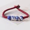 Pulsera de cerámica con cuentas de estilo antiguo, diseño dulce, simple, fresca, para estudiante, mujer, con hebilla, pulsera tejida Mori