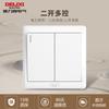 Enchufe de Pared Delixi 815 Blanco Elegante Placa Grande Borde Estrecho Suministro de Energía para Pared Tipo 86 Cuatro Agujeros Oblicuos Positivos Cinco Agujeros USB