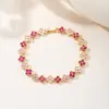 Joias Novas com Design de Alto Padrão, Cobre Incrustado com Diamantes, Zircônia, Trevo de Quatro Folhas Colorido, Acessórios de Moda de Nicho Europeus e Americanos