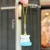 Nova Corrente de Celular de Urso de Desenho Animado Chaveiro de Resina Fofo Pingente para Mochila de Estudante Menina Presente para Casal Melhor Amigo