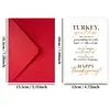 Compra directa transfronteriza Tarjetas de felicitación divertidas de Acción de Gracias Tarjetas creativas de bendición navideña Juego de tarjetas con sobre para regalo