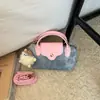 Bolso Pequeño de Moda Color Block para Mujer 2026 Verano Nuevo Estilo Bolso Cuadrado Pequeño Casual Simple Bolso Cruzado de Mezclilla Texturizado