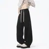 Calça de Moletom Desconstruída Americana Masculina Outono Inverno 2026 Nova Larga Esportiva Longa High Street Reta Casual Calças Dropshipping