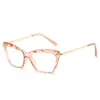 Nuevas gafas lisas TR90 ins marco grande marco de diamante cara redonda mujeres adelgazantes lisas anti-luz azul gafas con marco para miopía