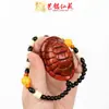 Tetera con Mango de Palo de Rosa Tetera con Talla de Madera Colgante para Coche Arte Artesanías Ming Xianyuan