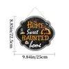Placas de Porta de Madeira Imitação para Halloween, Decorações de Atmosfera de Horror para Casa Assombrada do Festival Fantasma, Placas Penduradas de Bruxa, Fantasma e Abóbora para Atacado