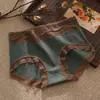 7A Algodón Cintura Alta Jacquard Bragas para Mujer Cadera Grande Moldeadoras Cómodas Transpirables Amigables con la Piel