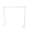 Barra de Fondo Telescópica Cortina de Tela Arco de Boda Soporte de Fondo de Hierro Soporte para Cortina de Gasa Soporte de Fondo de Boda Elevable Barra Telescópica