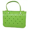 Bolsa de Praia Eva Perfurada em Estoque, Bolsa de Mão Feminina de Grande Capacidade, Bolsa Cesta Organizadora de Cosméticos, Bolsa Transversal