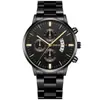 Relógio de pulso de aço com calendário direto da fábrica, relógio de quartzo com mostrador grande para homens, relógio masculino transfronteiriço, relógio masculino de comércio exterior, atacado