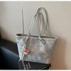 Bolsa Transfronteriza de Gran Capacidad para Mujer, Versátil de Verano 2026 Nuevo Estilo Casual Simple Bolso de Hombro, Bolso Tote Texturizado para Viajes Diarios