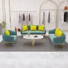 Sofá Combinado de Tela Nórdica de Lujo Ligero Salón de Belleza Fotografía de Bodas Sala de Exposiciones Área de Recepción y Negociación Cabina de Mesa y Silla para Ocio