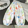 Pantalones de Algodón a Prueba de Mosquitos para Niños, Estilo Delgado de Verano, Pantalones de Nueve Puntos Unisex para Niños Pequeños, Pantalones Harem Casuales Transpirables y Frescos para Niños