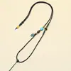 Cordón de Colgante de Loto de una Cara con Colgante de Jade y Oro, Cordón de Collar Tejido a Mano de Jade Fresco para Hombres y Mujeres, Venta al por Mayor