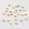 Cuentas al por mayor color oro real 18K cobre cuentas de rueda líneas finas cuentas planas entre posicionamiento pulsera collar joyería accesorios DIY