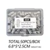 50 Peças de Anéis de Lixar para Polimento de Unhas, Especializados para Remover Esmalte, Núcleo Mini de Aço Inoxidável, Alta Resistência e Resistente ao Desgaste
