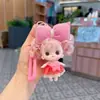 Nuevo Estilo Lazo Grande Muñeca de Pelo Rizado Llavero Muñeco de Peluche Estrella Linda Colgante para Mochila de Estudiante Pequeño Regalo