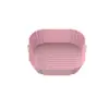 Bestseller transfronterizo, bandeja de silicona para hornear en freidora de aire, resistente a altas temperaturas, plegable, fácil de limpiar, tapete redondo de silicona para hornear