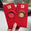 Adesivos de Telefone de Ouro Puro 999 para o Festival da Primavera, Artesanato em Metal de Envelope Vermelho de Alta Qualidade, Presentes para Reunião Anual