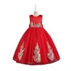 Nuevo vestido de princesa para boda de niñas falda de lentejuelas vestido de actuación fiesta encaje vestido largo vestido de dama de honor vestido de boda vestido