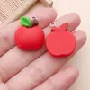 Mezcla 10 Resina Artificial Creativa Estéreo Manzana Fruta Colgante Colgante DIY Bolso Colgante Cadena de Teléfono Móvil Accesorios de Joyería