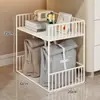 Prateleira Móvel para Mochilas Escolares no Atacado, Cesta de Armazenamento sob a Mesa, Armazenamento Doméstico, Armazenamento de Mesa, Carrinho com Rodas, Armazenamento de Estante