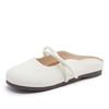 Meias Pantufa Femininas, Novo Estilo de Verão, Sapatos Meia-Calça com Biqueira Parcialmente Coberta Estilo Fada para Uso Externo, Sandálias Slip-On com Solado Macio