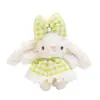 Juguete de peluche de conejo con falda de cuadros original, colgante de muñeca estilo ins creativo, decoración de bolso, llavero de dibujos animados