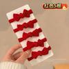 Accesorios para el cabello de Año Nuevo rojo, lazo, cuerda para el cabello, banda para el cabello que no daña el cabello, cuerda para el cabello sin costuras para niña, lazo, cuerda para el cabello, banda de goma engrosada