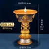 Porta Lámpara de Mantequilla Electrónica Xizang Lámpara LED Enchufable Recargable Lámpara de Buda para el Hogar Lámpara de Ofrenda Ocho Símbolos Auspiciosos Porta Velas para Lámpara de Buda