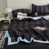 Conjunto de Colcha de Verão em Gaze Ultra Macia Classe A Quatro Peças Colcha de Ar Condicionado Retrô Conjunto de Colcha de Dormitório Três Peças Lavável à Máquina Colcha de Verão