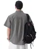 Ropa para Hombre Fengshe / Nuevo Camisa a Cuadros para Hombre Verano 2026, Estilo Retro Japonés, Chaqueta Camisa Casual con Cuello Campana para Hombres Jóvenes