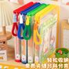 Pasta A4 com Zíper Transparente para Estudantes, Bolsa de Transporte para Livros, Bolsa de Armazenamento Portátil de Pelúcia